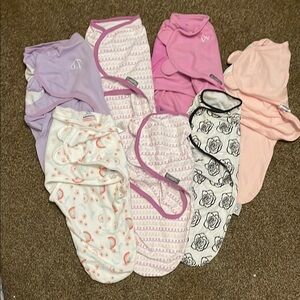 Assorted Baby Swaddle Set in Pink and Purple